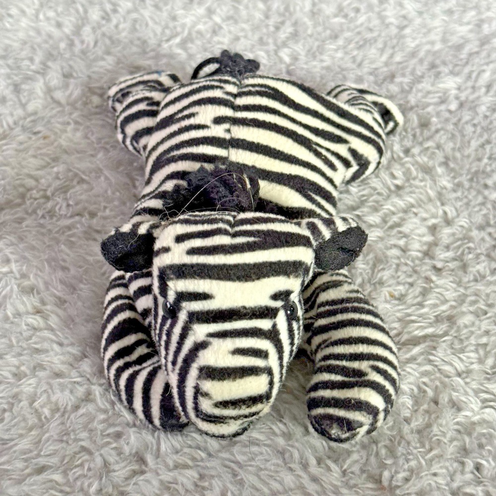 Ty Beanie Babies Ziggy 8" The Zebra Black White Bean Plush Stuffed Animal Toy